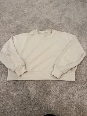 lululemon athletica Cream Soft Streeme Crew Neck Sweater
